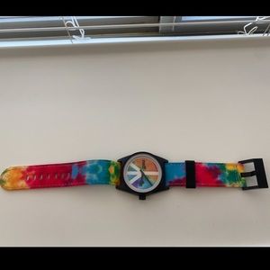 Neff Womens tye dye canvas watch